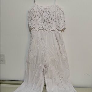 White Eyelet Jumpsuit